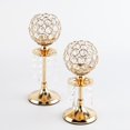 thumbnail image 2 of Wweixi Luxury Crystal Candle Holder Pillar Candlestick Ceremony Stand Decor Table Gold S 1Set, 2 of 6