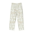 thumbnail image 2 of Vsdgher White Rabbit Print Mens Pajama Pants Sleep & Lounge Pants, PJ Bottoms With elastic waistb and Pockets, 2 of 5