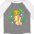 thumbnail image 4 of Inktastic Cute Orange and Green Axolotl Boys or Girls Long Sleeve Baby Bodysuit, 4 of 5