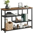 thumbnail image 1 of 4-Tier Sofa Table with Glass Shelf, Industrial Hallway Table, 1 of 2
