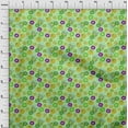 thumbnail image 4 of oneOone Velvet Light Green Fabric Abstract Retro Floral Quilting Supplies Print Sewing Fabric By The Yard 58 Inch Wide, 4 of 4