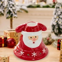 AuroraX Candle Holder for Table Centerpiece,Ceramics Christmas Decorations,Small Snowman Rustic Tray Candle Holder,Dining Room Xmas Home Decor