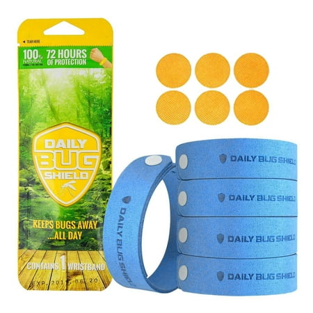 5 Pack Mosquito Repellent Bracelet Wristband And 6 Count Patch For Kids, Adults & Pets, Non-Toxic, Safe No Deet, Soft Fiber