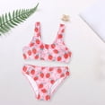 thumbnail image 5 of Coerni Girls Strawberry Bikini Swimsuit 2pc Kids Summer Beach Sport Play Straps Tankini Swim Wear Playful Bathing Suit, 5 of 8