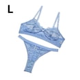 thumbnail image 1 of Encaje sexy conjunto de ropa interior sujetador ropa interior regalo para mujer, azul cielo, L 2 piezas sidaley XX000054-49, 1 of 7