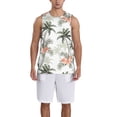 thumbnail image 4 of Easygdp Vintage Palm Trees Men's Mesh Basketball Jersey Quick Drying Sleeveless Shirts Fitted Muscle Tank Tops Sport Round Neck T-Shirt - Small, 4 of 9