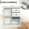 thumbnail image 3 of Costway Kitchen Storage Cabinet 2 Drawer Sideboard Floor Cupboard with  Adjustable Shelves, 3 of 10