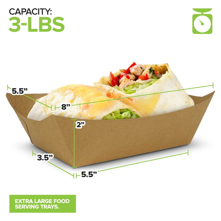 Stock Your Home Brown Paper Food Boats, 3-Lb, 100 Pack photo 3