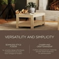 thumbnail image 2 of Maven Lane Paulo Table Basse en Bois, Fini Gris Vieilli, 2 of 6