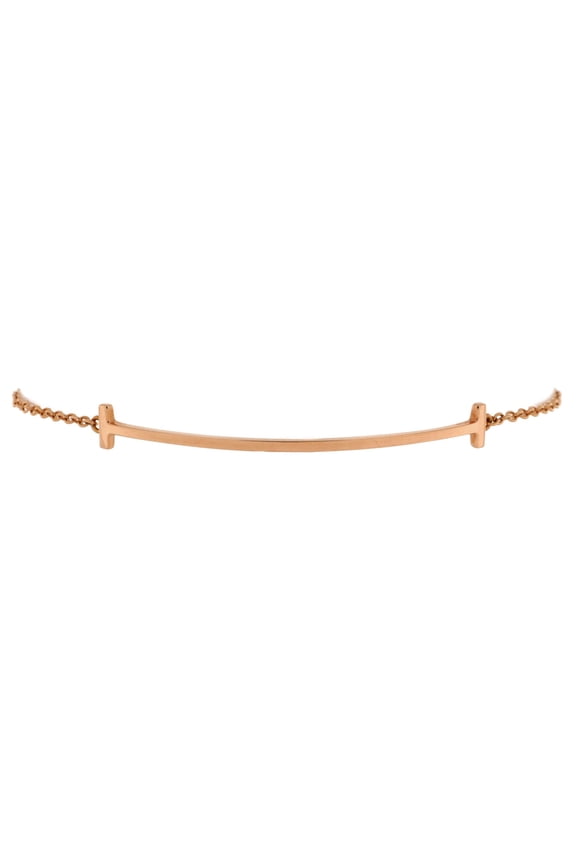 Pre-Owned T Smile Chain Bracelet 18K Rose Gold Medium By Rebag