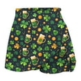 thumbnail image 5 of Tnhcen Women's Saint Patrick's Day Tennis Skirt High Waist 4 Way Stretch Built - in Shorts Running Skirt Yoga Skirt Moisture Wicking Athletic Skirt for Sports Workout Green Shamrock Print, 5 of 5