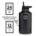 thumbnail image 3 of Botella de agua IRON °FLASK para acampar y hacer senderismo, 1,9 L, con 3 tapas de pajita, 3 of 7