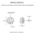 thumbnail image 5 of Rosec Jewels Lab Created Diamond Round Stud Earrings (Ef-Vs Quality) - Classic Halo Earrings with Screw Back, 18K White Gold, 5 of 7