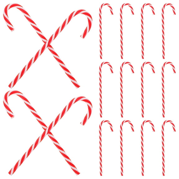 PTOOTP Candy Cane Photo Props for Christmas Party Red and White 18Pcs 5.9x1.6in