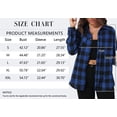 thumbnail image 5 of MOSHU Plus Size Flannel Shirts for Women Casual Plaid Womens Tops Long Sleeve Button Down Shirts Curved Hem Blouses, 5 of 5