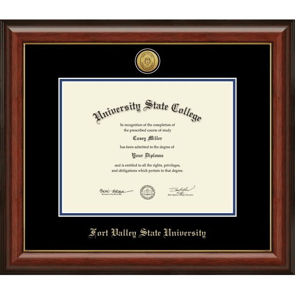 Fort Valley State University Diploma Frame, Document Size 11" x 8.5"