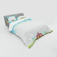 thumbnail image 3 of Ambesonne Flower Bedding Set 3 Pcs, Balloon Clear Sky Travel, Twin XL, Multicolor, 3 of 3