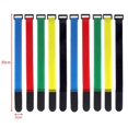 thumbnail image 1 of Ruban Magique 10 Pcs Crochet Réutilisable Sangles en Nylon Ruban de Fixation Couleur Inversée Attaches de Câble Auto-Adhésives 1500781-Longueur 30cn Largeur 2cm, 1 of 6