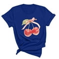 thumbnail image 1 of Blusas de Manga Corta para las Mujeres Divertida Impresión Cuello Redondo Camiseta Vintage, Blusas de Primavera para las Mujeres, 1 of 9