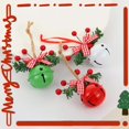 thumbnail image 2 of Colgante de campanas de hierro rojo y verde para Navidad, cuerda de cáñamo, adorno colgante de cascabel de Metal, suministros de decoración del hogar, 2024, 2 of 4