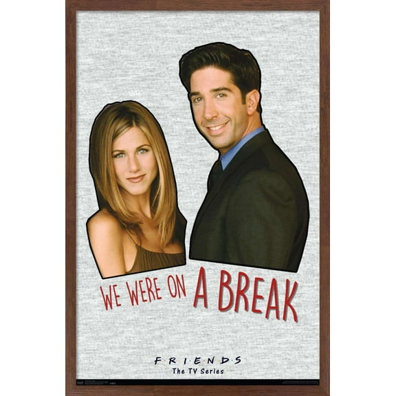 Friends - We were on a break! Wall Poster, 14.725" x 22.375", Framed