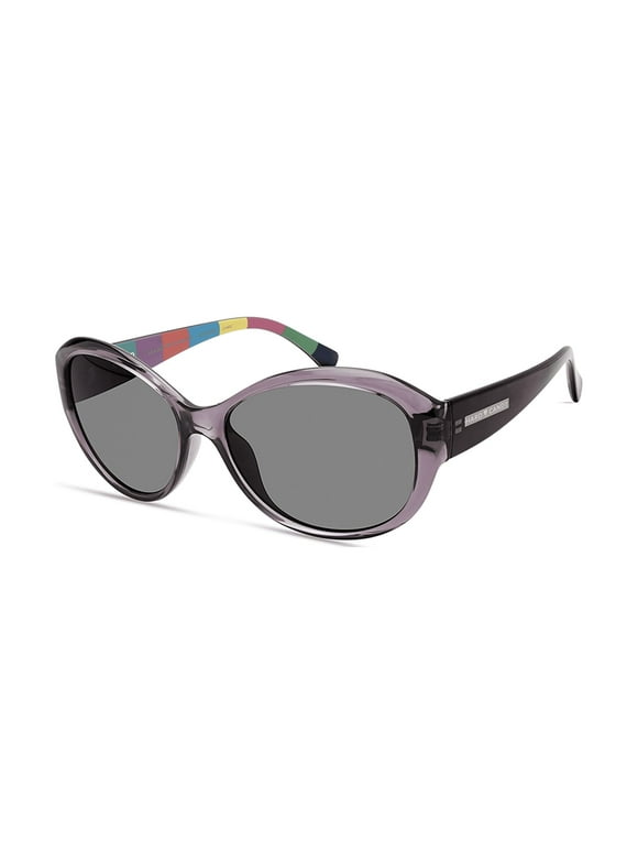 Hard Candy Womens Rx'able Sunglasses, Hs21, Cystal Purple Patterned, 57-16-138, with Case