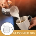 thumbnail image 3 of Hemoton Glass Milk Frothing Cup Small Coffee Pitcher Espresso Cup with Handle Milk Boiling Pot Glass Juice Pitcher for Coffee Tea and Sauces, 3 of 8