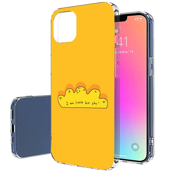 TalkingCase Slim Case for Apple iPhone 13 Pro, Slim Thin Gel Tpu Cover, Hello Shy Print, Light Weight, Flexible, Soft, Anti-Scratch, Printed in USA