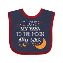 Inktastic I Love My Yaya to the Moon and Back Boys or Girls Baby Bib