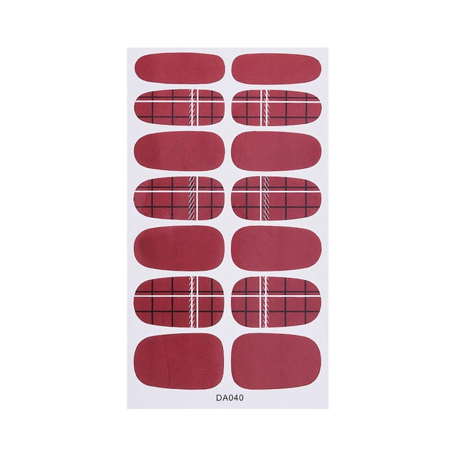 Adhesivo para uñas HUOGUO, película de esmalte de uñas impermeable, 12 x 7 cm