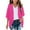 Hot Pink, variant on WOYY Girls Sun Protection Open Front Shirt Summer Lightweight Chiffon Cardigan Top, Sizes 3-14