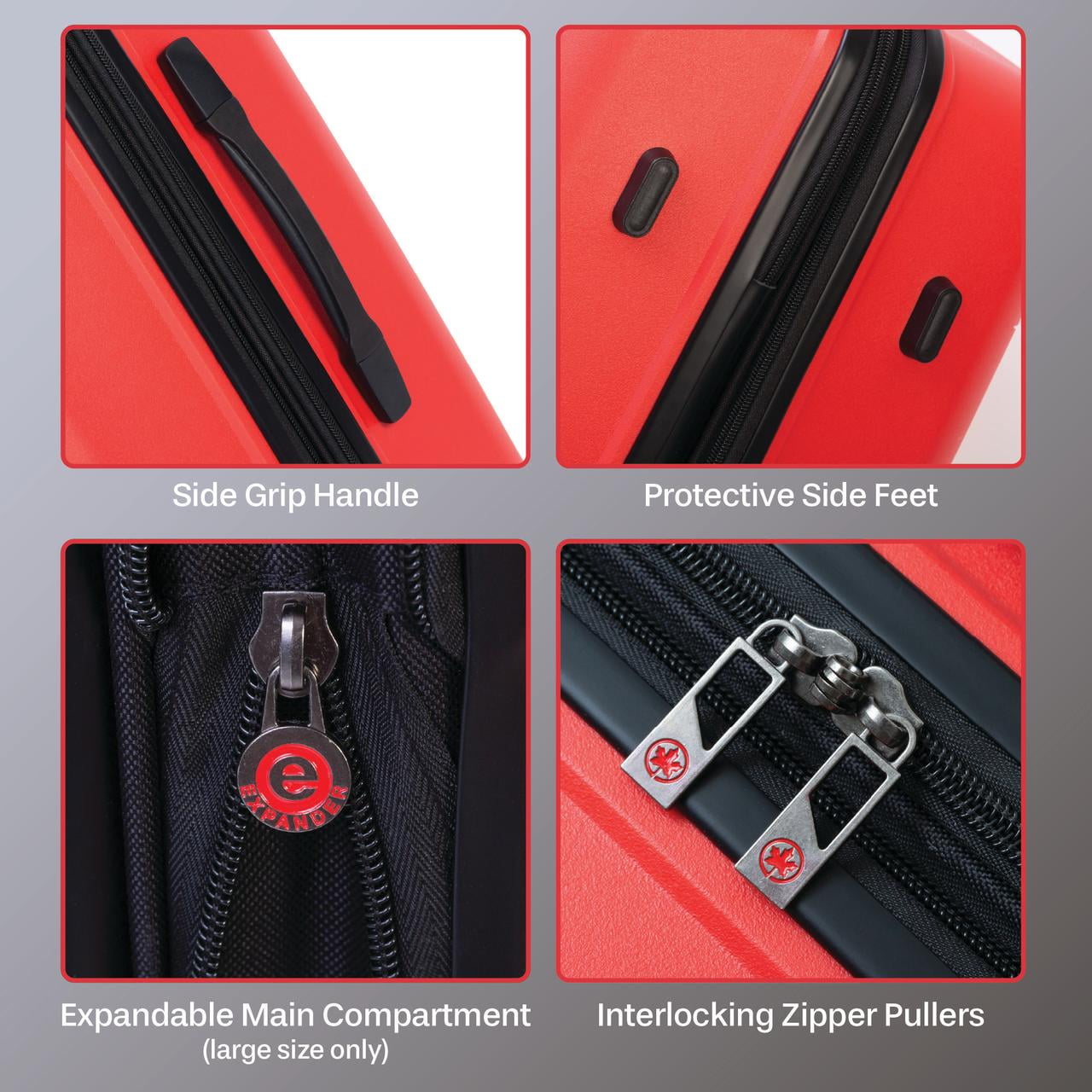 Air Canada Radius Hardside Luggage Set: 28 Inch Large Suitcase & Carry-On Luggage, 2 Pieces Suitcase Set with Wheels