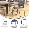 thumbnail image 2 of 2 Piece Chairs, Gray Plasti Frame, Curved Flared Back, Cut Out Design, 2 of 4