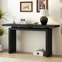 Harper & Bright Designs Wood Minimalist Console Table with Ash Veneer Designed for Entryway and Living Room , Black