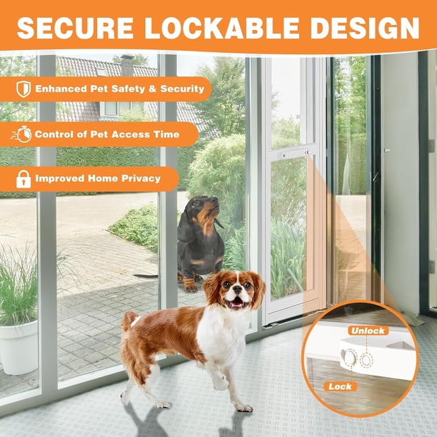 Slsy Dog Door for Sliding Glass Door, 74 3/4