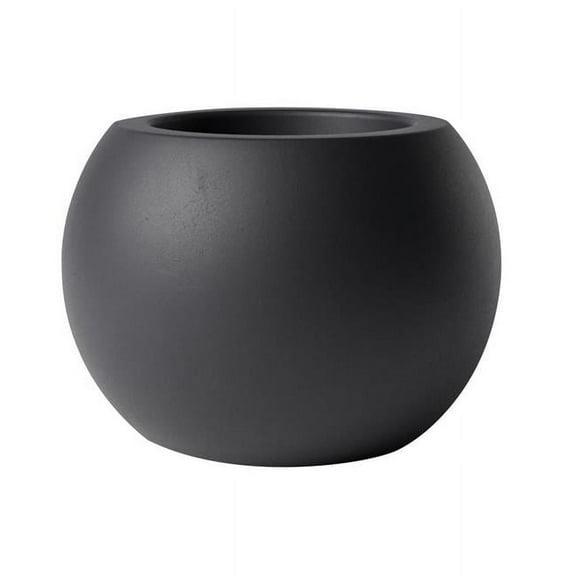 Avera Products 109051 8" Diameter Sphere Black Cement Planter