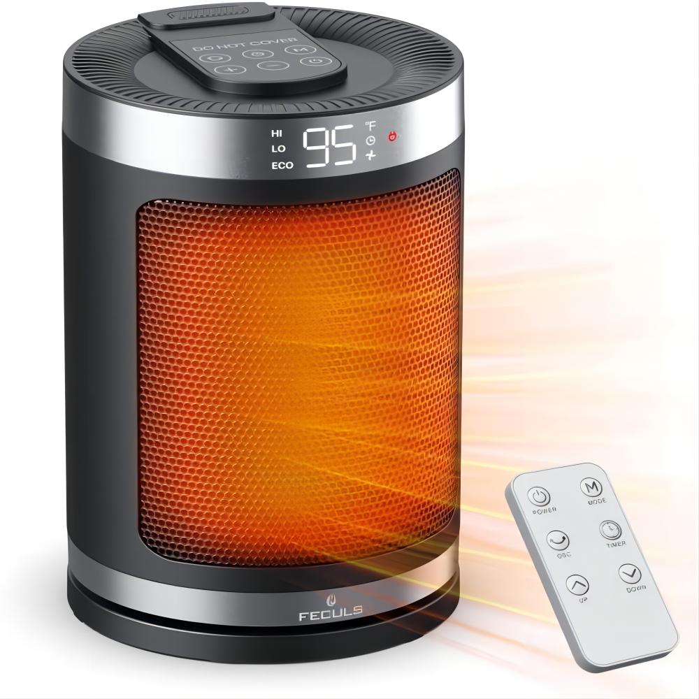 Portable Space Heater for Indoor Use, 1500W Fast Heating PTC Ceramic