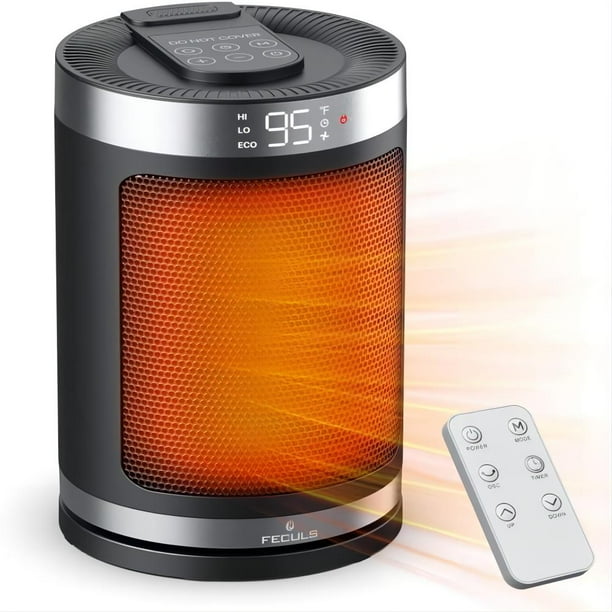 Portable Space Heater for Indoor Use, 1500W Fast Heating PTC Ceramic