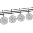 thumbnail image 2 of Unicorn Shower Curtain Hooks（Set of 12）for Home Hotel Shower Rods Bathroom Crystal Glass Print Stainless Steel Round Curtain Hooks, 2 of 5