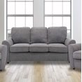 thumbnail image 3 of Topline Home Furnishings Ensemble canapé-causeuse gris peluche, 3 of 3
