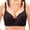 Coffee, variant on Women Floral Lace V Neck Underwire Push Up Bra Front Bow Adjustable Wide Straps Soft Nylon Spandex High Elastic Support Lingerie for Daily Party Pink 2XL
