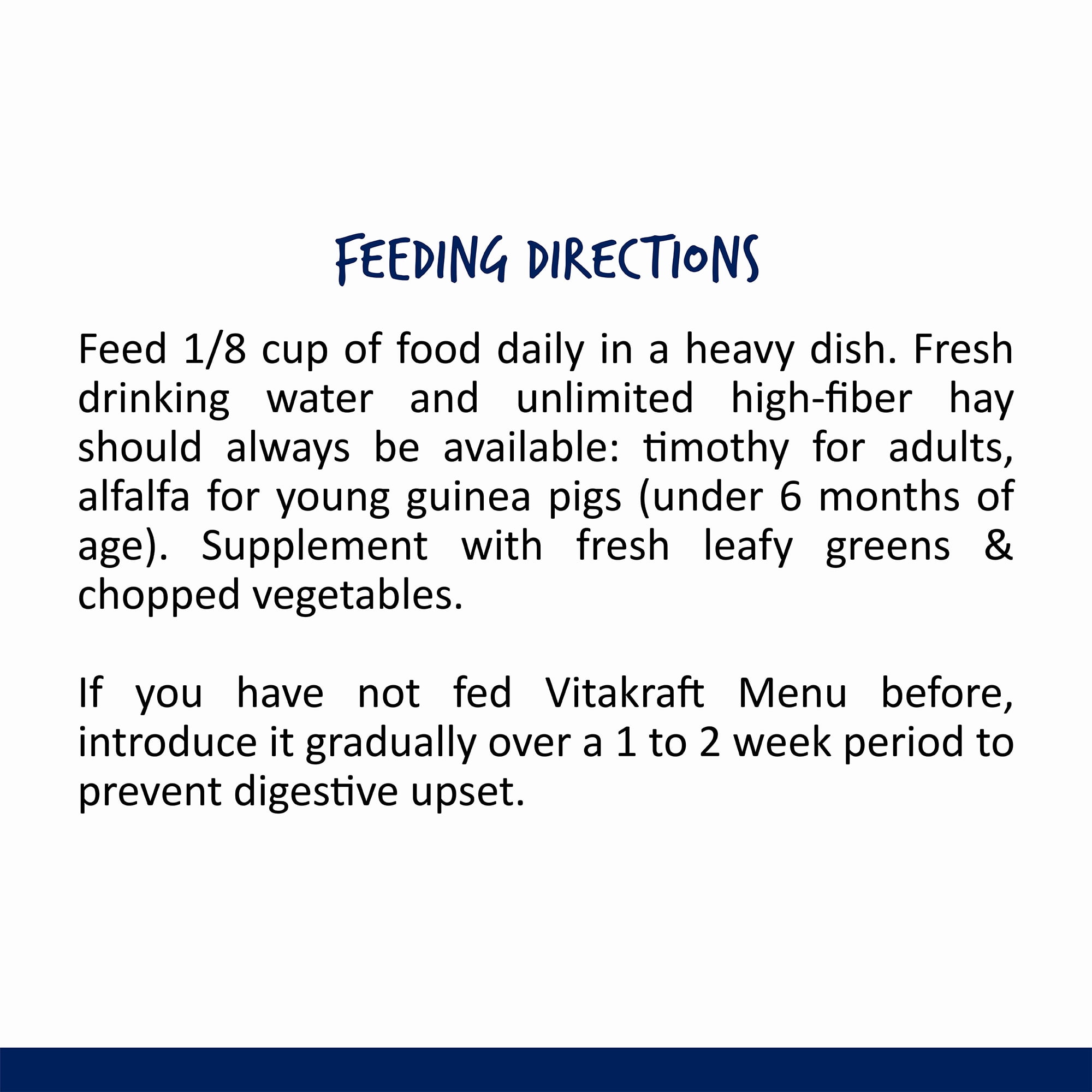 Vitakraft Menu Premium Guinea Pig Food - Alfalfa Pellets Blend - Vitamin and Mineral Fortified