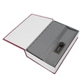 thumbnail image 4 of Caja fuerte para libros de desvío, estilo diccionario de gran tamaño, cerradura de combinación segura para libros de acero inoxidable para monedas, tarjetas y documentos, color rojo, 4 of 14