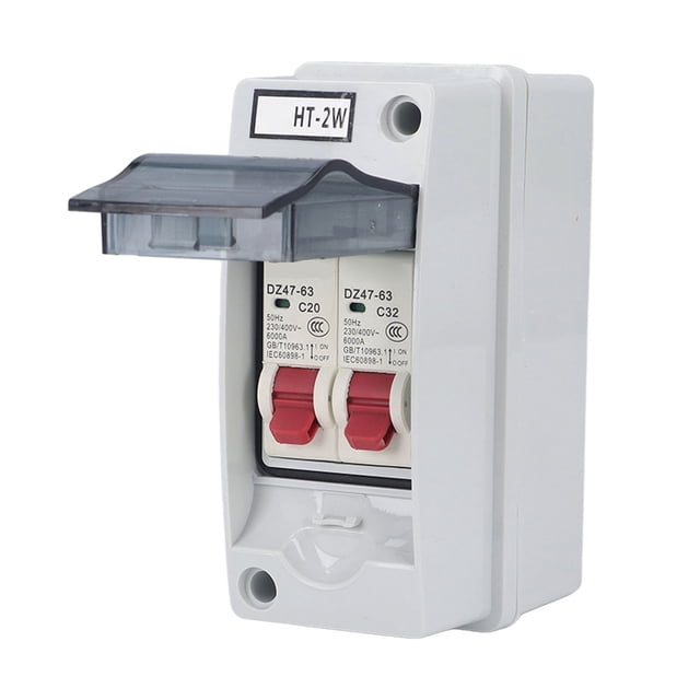 Transparent Distribution Box, AC 230/400V 32A IP65 Waterproof Distribution Box For Offices 20A 32A