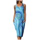thumbnail image 1 of Vestido a media pierna sin mangas con estampado floral suelto casual de cuello redondo de verano para mujer Fridja  hj192, 1 of 7