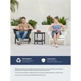 thumbnail image 3 of KINGYES Folding Adjustable Backrest Adirondack Chairs with Cup Holder Set of 2, All Weather Use Reclining Adirondack Chairs Set of 2, Brown, 3 of 4