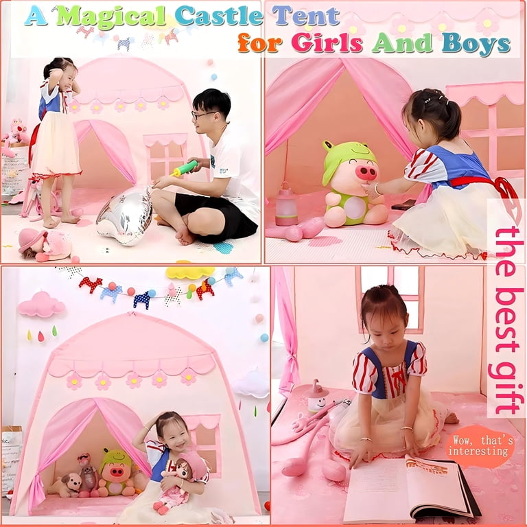 Keyahappy Princess Castle Play Tent, Pink photo 4