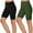 Army Green, variant on HAiming 2PC Biker Yoga Shorts for Women High Waisted Stretch Workout Shorts Plus Size Casual Athletic Running Leggings