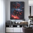 thumbnail image 4 of Gaeub Cosmic Red Sparkle Dice Print Canvas Wall Art for Bathrooms Bedroom,Wall Decor,Framed Artwork for Wall,Modern Wall Decorations Prints Picture,Home Decor Wall Pictures 30" x 40", 4 of 8