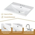 thumbnail image 3 of 24" Bathroom Vanity With Sink with Drawer and Open Shelf, 3 of 9